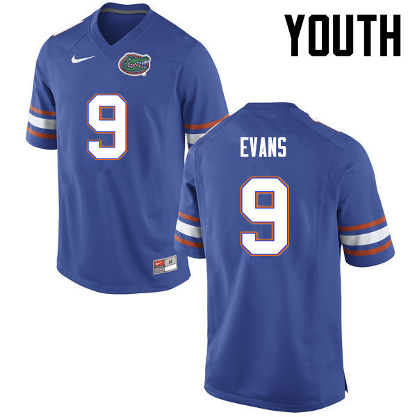 Youth Florida Gators #9 Josh Evans College Football Jerseys-Blue